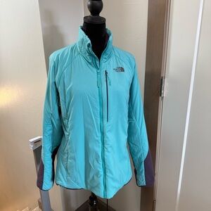 The North Face Women's Ventrix Full Zip Jacket Coat Teal Tiffany Blue Vented‎ L